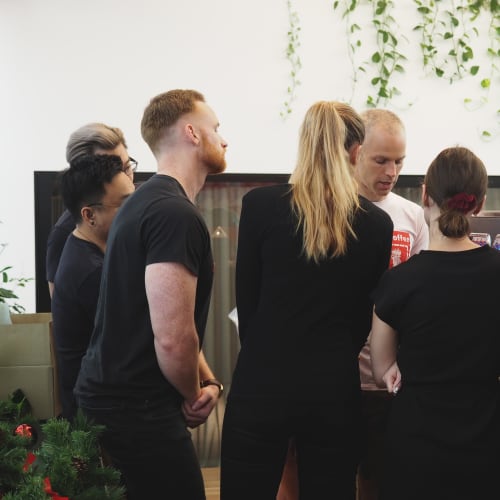 Coffee training at the office