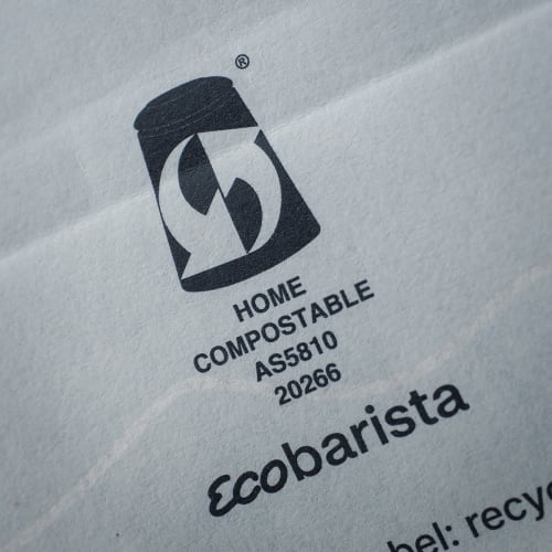 Our coffee bean bags are ABA home compostable certified
